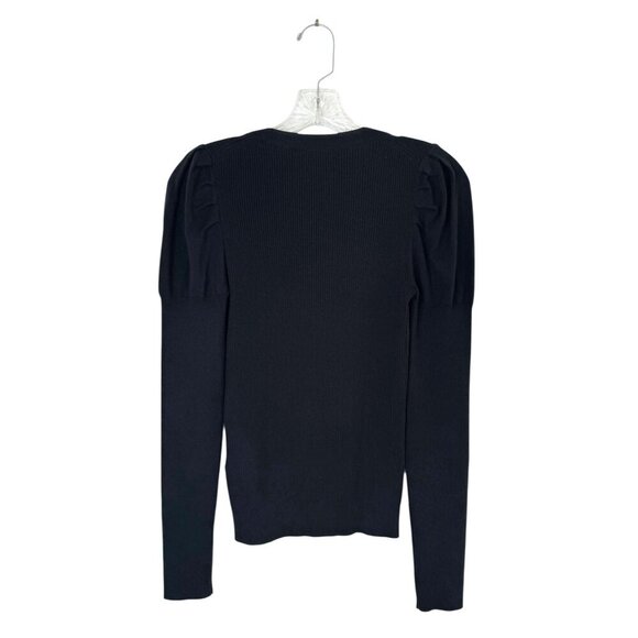 J. Crew Black Ribbed Long Sleeve Sweater - Picture 4 of 9